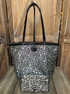 Coach F21061 Metallic Leopard Ocelot Tote & Matching Wallet COACH PROJECT BAGS